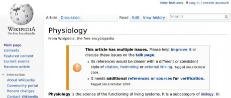 Physiology, Wikipedia (note that this post refers to the version from August 2010)